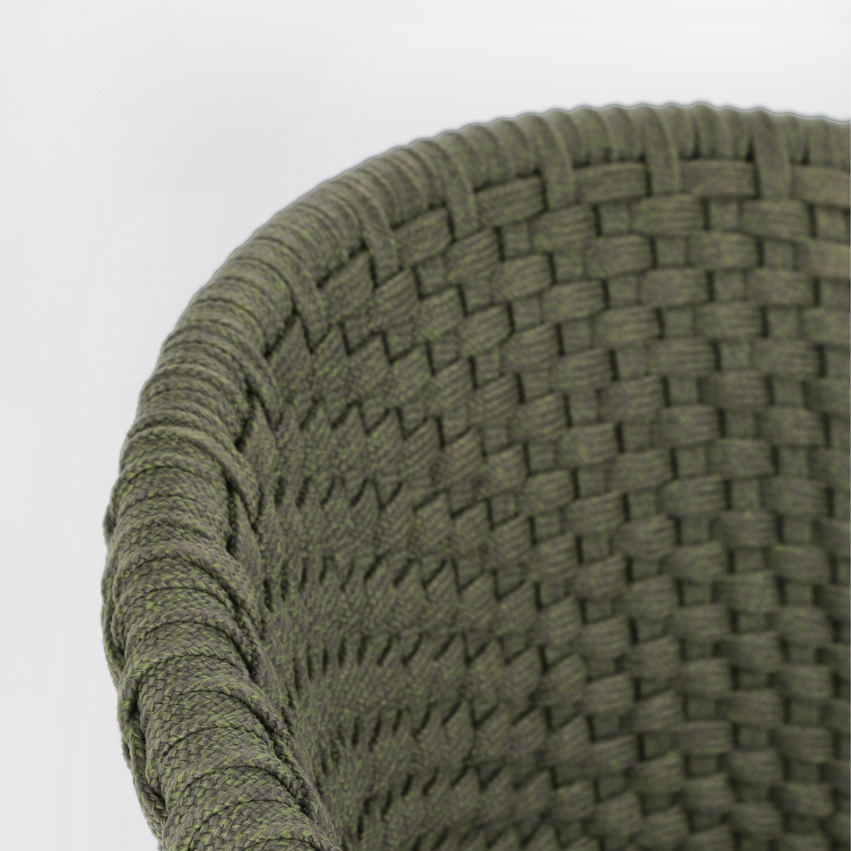 BT ZALUMA Green elegant Polyrattan outdoor bar stool